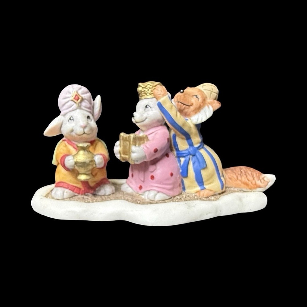 Fitz & Floyd Enchanted Forest Holiday Hamlet Three‎ Wise Men Figurine 1994